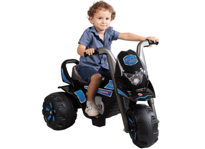 Moto Triciclo Infantil Eletrica 6V Fox Dark Azul Biemme