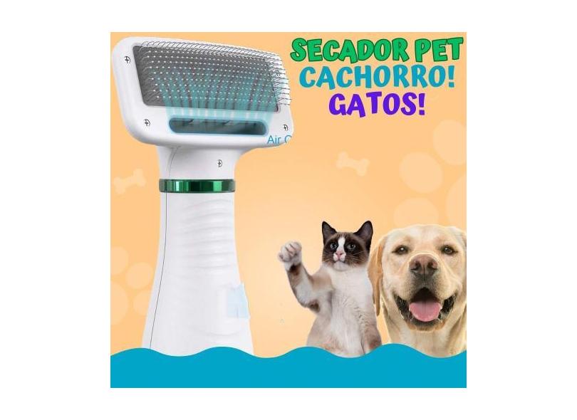 Escova Secadora Pet - Seca Remove Pelos Cachorro Coelho Gato - Secador