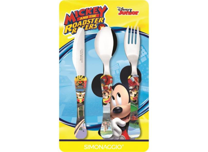 Faqueiro com 3 Peças Mickey Roadster Kids