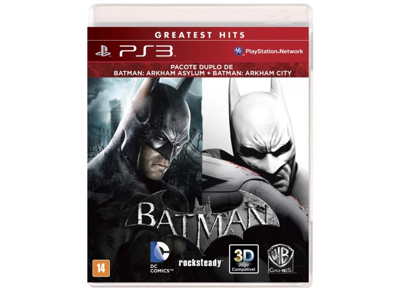 Jogo Combo Batman Arkham Asylum & City PlayStation 3 Warner Bros