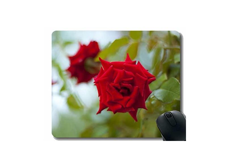 Mouse pad original personalizado, mouse pads com três botões de flores e rosas