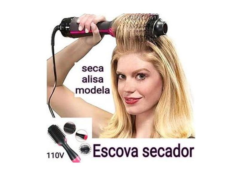 Escova Secadora Chapinha Prancha Alisadora 1200w Cabelo Liso NV - MKB