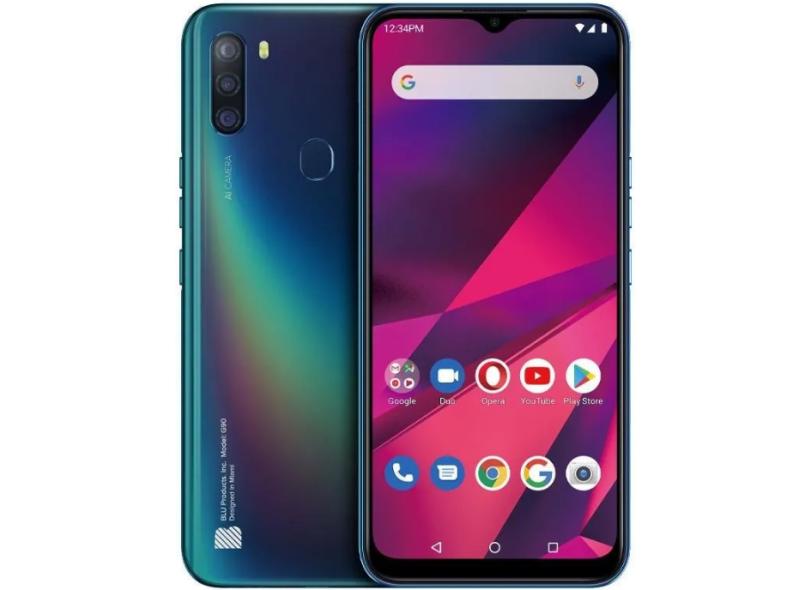 Smartphone Blu G90 4 GB 64GB Câmera Tripla 2 Chips Android 10