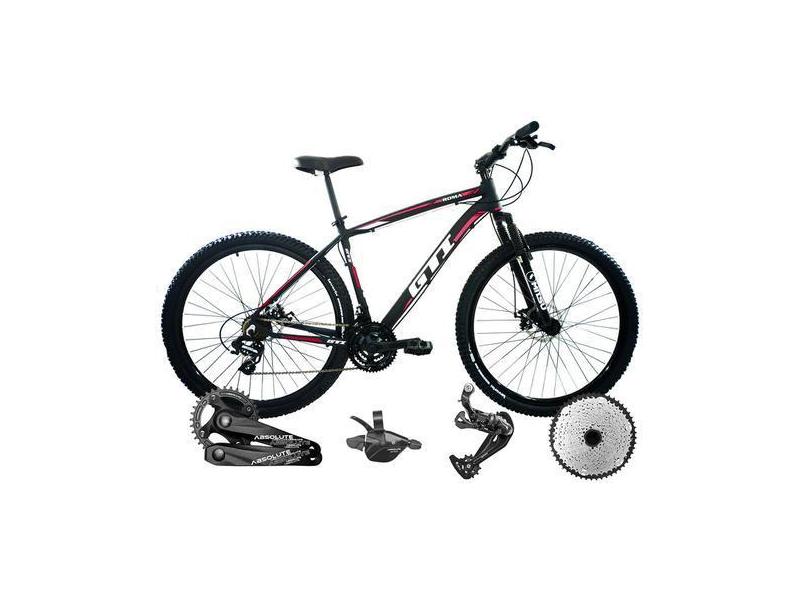 Bicicleta Aro 29 Gti Roma Quadro Em Alumínio 11 Marcha Kit Absolute Fr