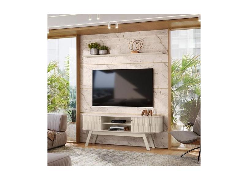 Home Theater Laguna com Painel Para TV até  65 Polegadas Calacata off 