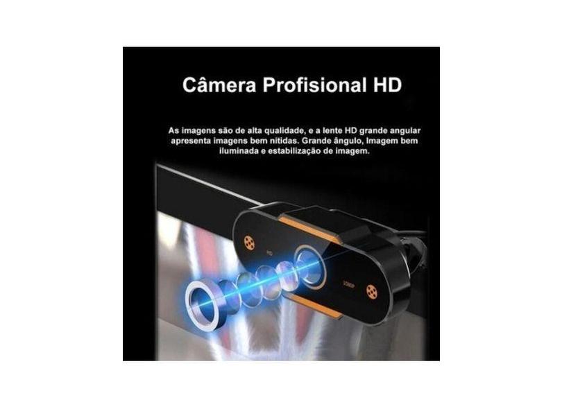 Webcam Fullhd 1080p - Microfone E Redução De Ruído - oem