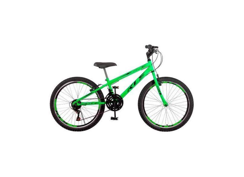 Bicicleta Aro 24 Kls Sport Gold Freio V-Brake Mtb 21 Marchas, Verde ch