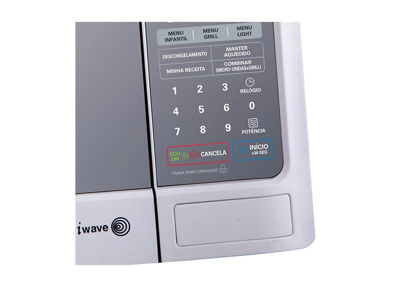 Micro-ondas LG 30 Litros Inox MH7048