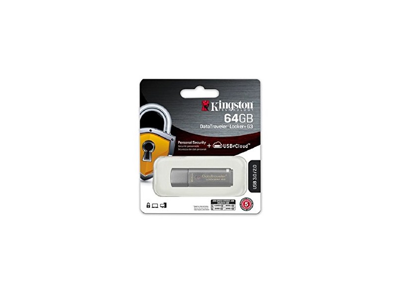 Pen Drive Kingston Data Traveler Locker+ G3 64 GB USB 3.0 DTLPG3/64GB