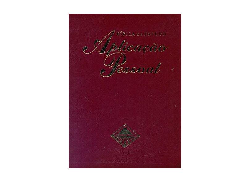 Bíblia de Estudo Aplicação Pessoal - Grande - Vinho - Cpad, Editora; - 9788526305878