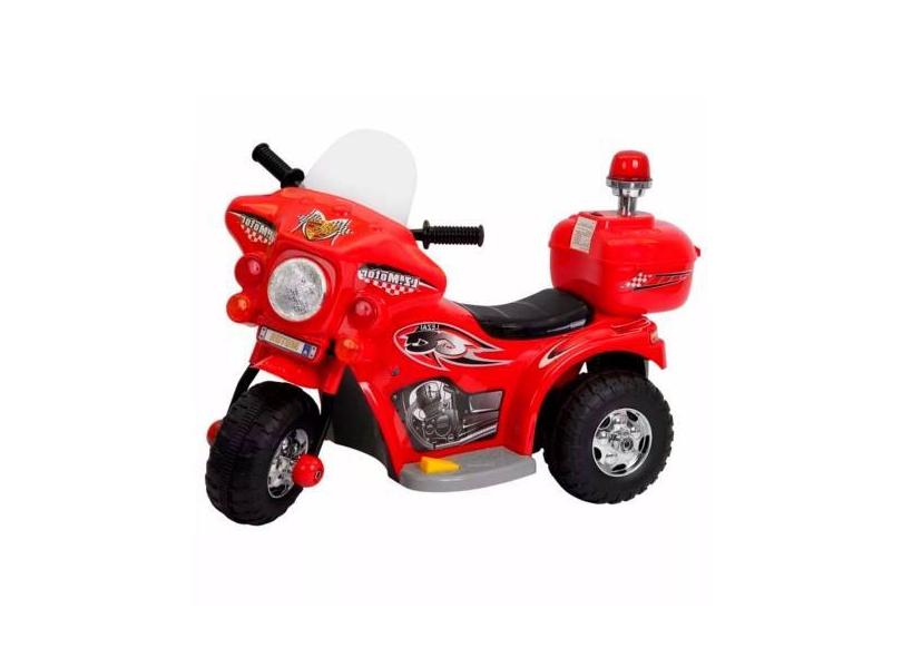 Mini Moto Elétrica Polícia Infantil 6V Vermelho Bw002v Importway