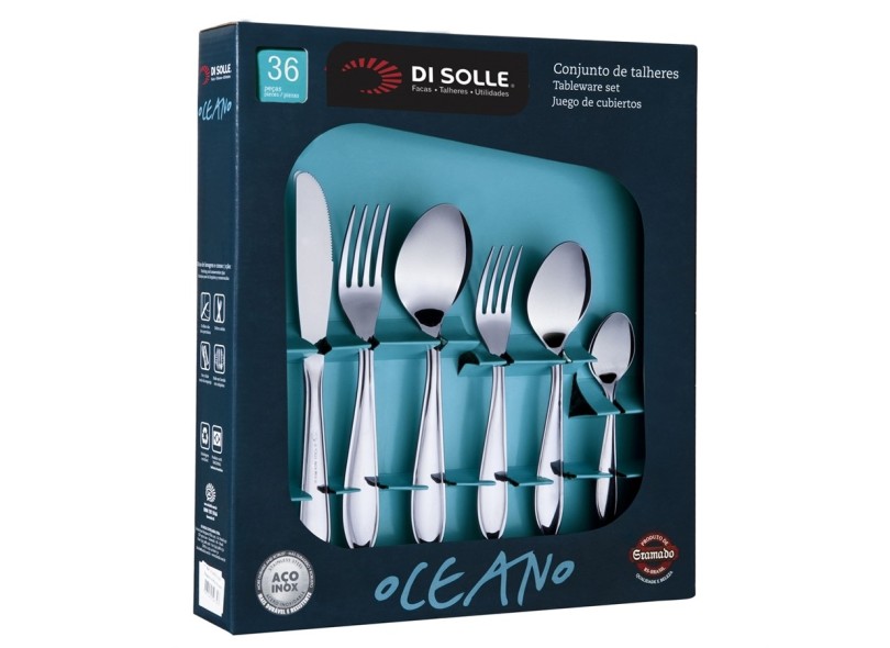 Faqueiro Di Solle Oceano 36 peças