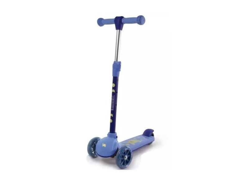 Patinete Zippy Toys 3 Rodas Luz De Led Azul Para Crianças Até 60Kg