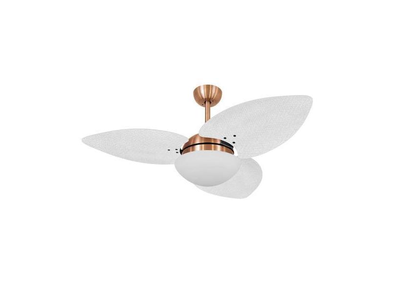 Ventilador Teto Volare Cobre Dunamis S3 Palmae Branco 110V