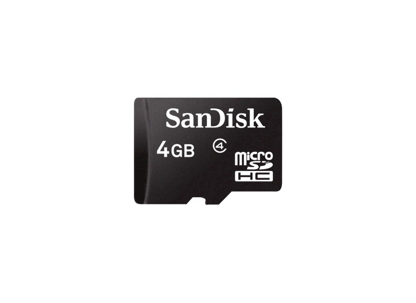 Cartão de Memória Micro SDHC com Adaptador SanDisk 4 GB SDSDQM-004G