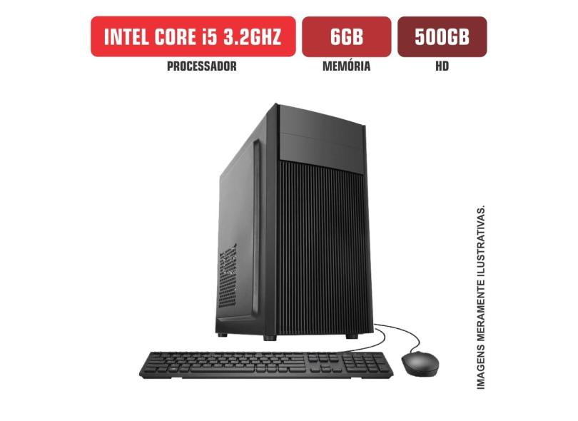 Computador Flex Computer Intel Core I5 6Gb Hd 500Gb Com Kit