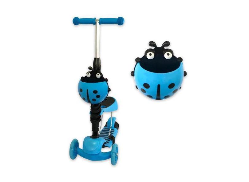 Patinete Infantil 3 Rodas Joaninha 2 Em 1 Com Luz - Ul - Wellmix