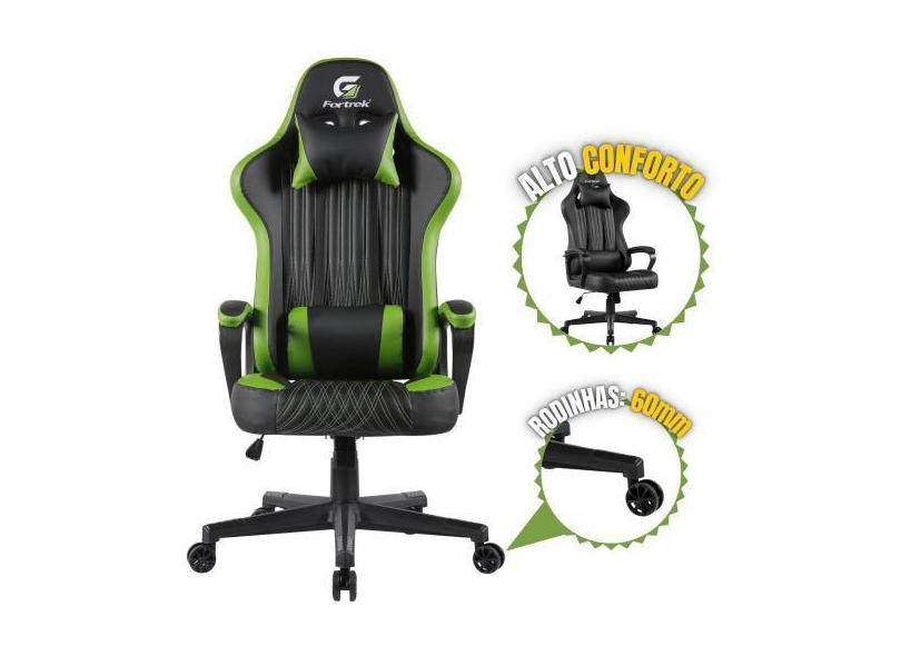 Cadeira Gamer Ergonômica Com Almofadas Vickers Fortrek Preto Material