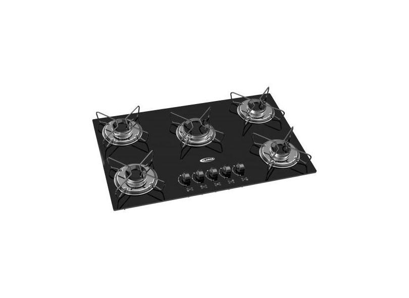 Fogão a Gas Cooktop Clarice 5 Boca MC Base Esmaltadas-Inox, Bivolt