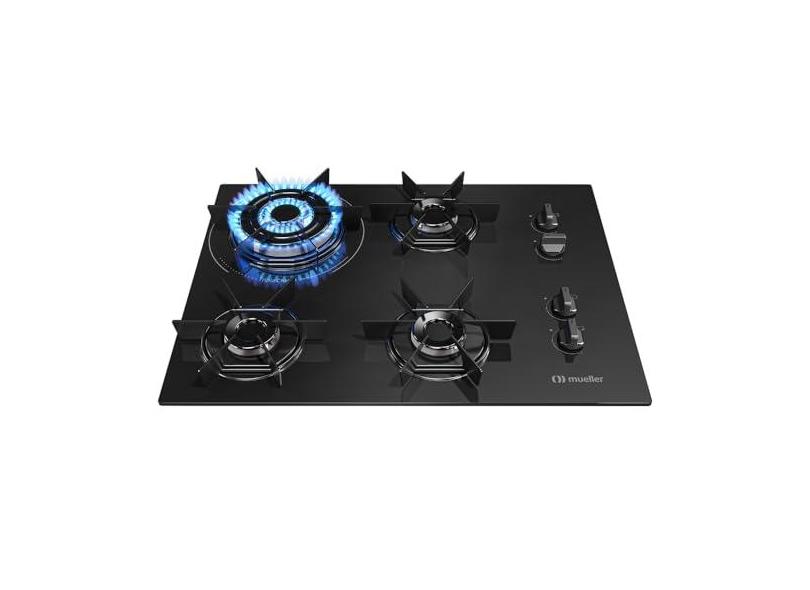 Cooktop Mueller 4 Bocas Queimador Tripla Chama MCG4BC Bivolt