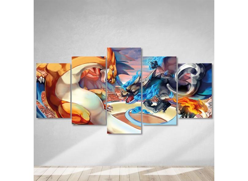 Quadro Decorativo Pokemon Mega Charizard X E Y Promoção