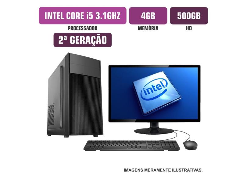 Computador Flex Computer Intel Core I5-2400S 4GB HD 500Gb Monitor 21"