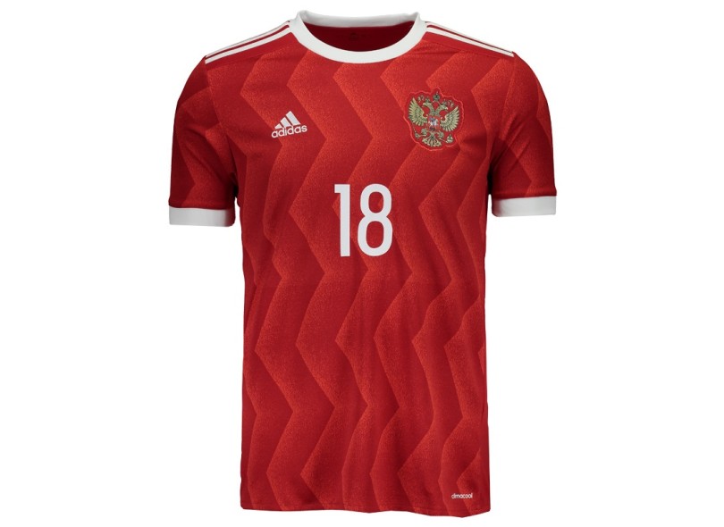 Camisa Torcedor Rússia I 2017 com Número Adidas