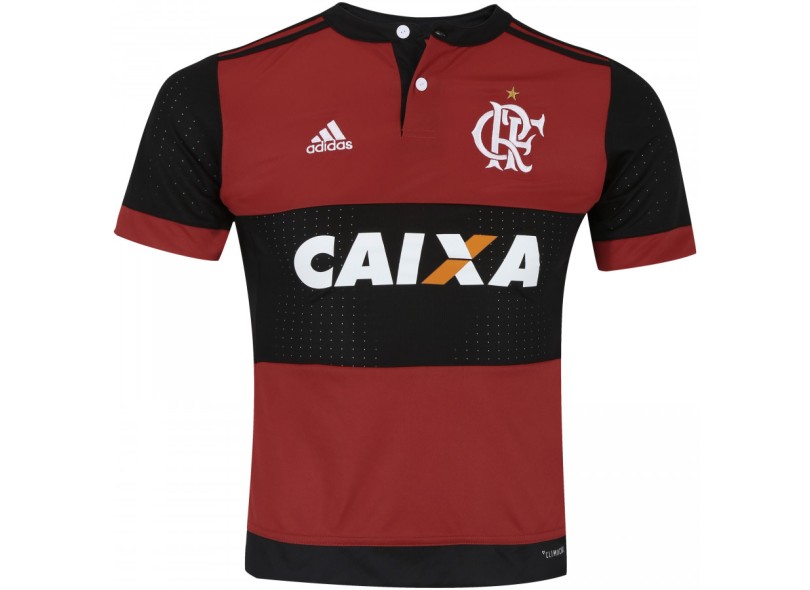 Camisa Torcedor Infantil Flamengo I 2017/18 Sem Número Adidas