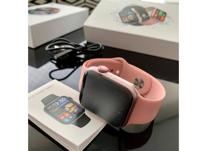 smartwatch 2021 iwo hw12 relógio rose feminino 40mm