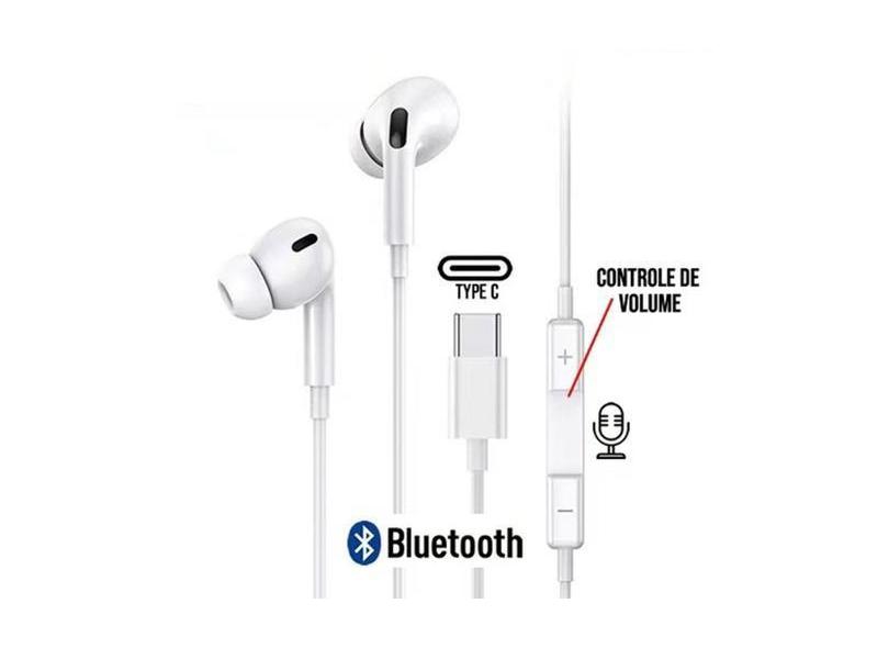 Fone Tipo C Compatível Samsung Galaxy M50, M30, M12, M22, M52, M62, M3