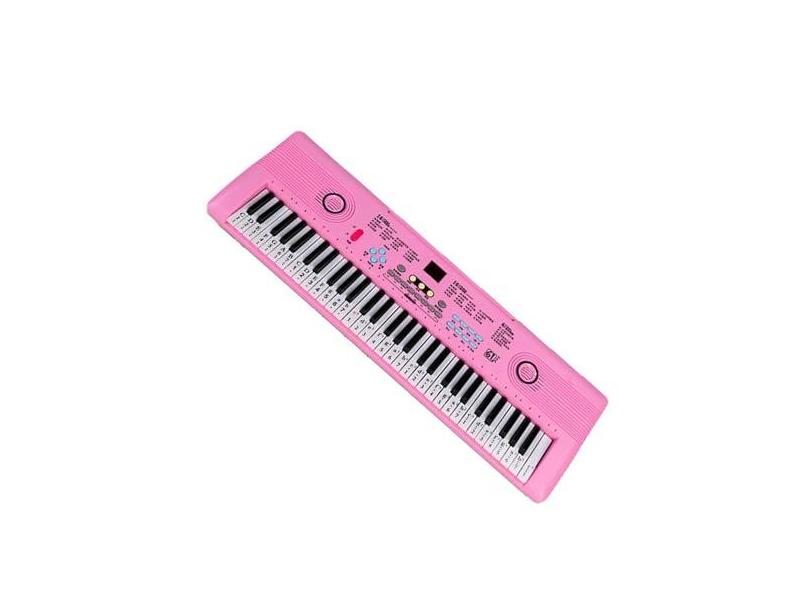 teclado eletrônico para iniciantes Piano Eletrônico Digital Profissional Com 61 Teclas, Teclado De Piano Eletrônico Portátil Com Microfone, Instrumento Musical (Size : Pink)