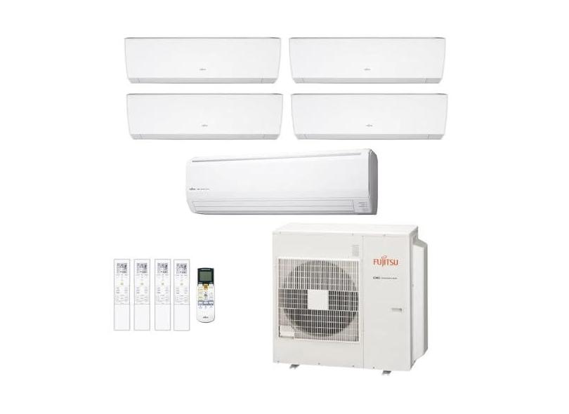 Ar-Condicionado Multi Split Inverter Fujitsu 45.000 (4x Evap HW 9.000 + 1x Evap HW 24.000) Quente/Frio 220V