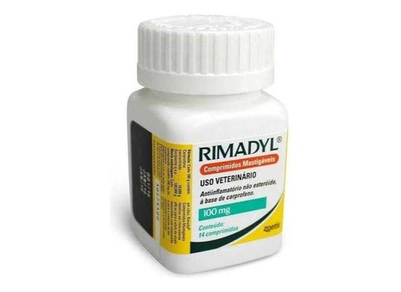 Rimadyl 100 Mg 14 Comprimidos Zoetis Carprofeno Inflamatório com o ...