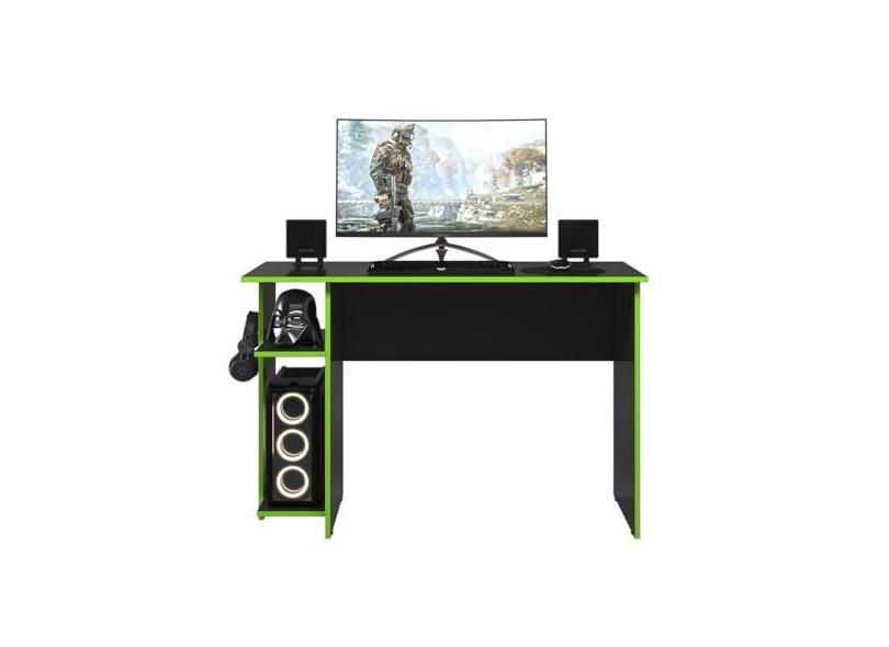 Mesa Gamer Preto com Verde - MoveisAqui