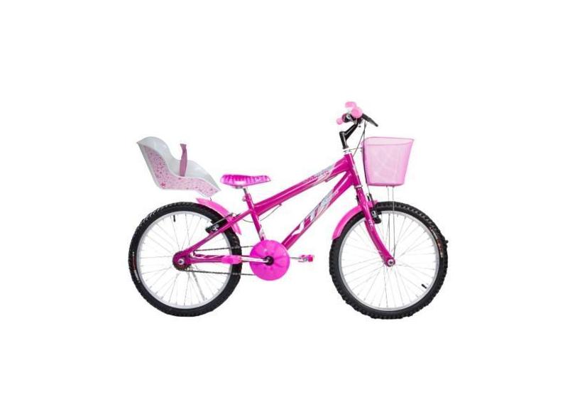 Bicicleta Infantil Feminina Aro 20 Com Acessorios E Cadeirinha De Bone