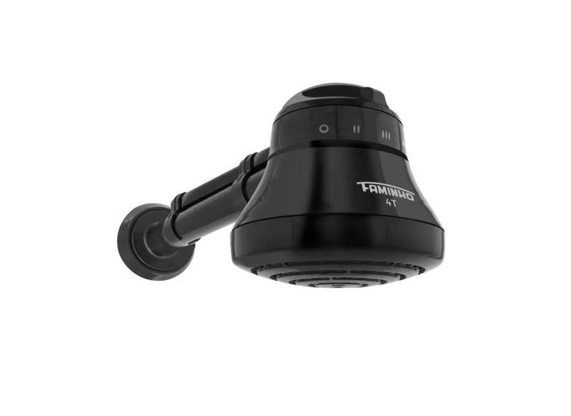 Chuveiro Elétrico Ducha  4T Preto 127V 5400W C/ Cano - Fame, 110V