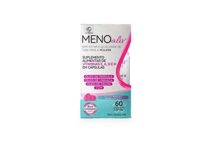 Meno Aliv 500mg 60 Cápsulas Tratamento para Menopausa