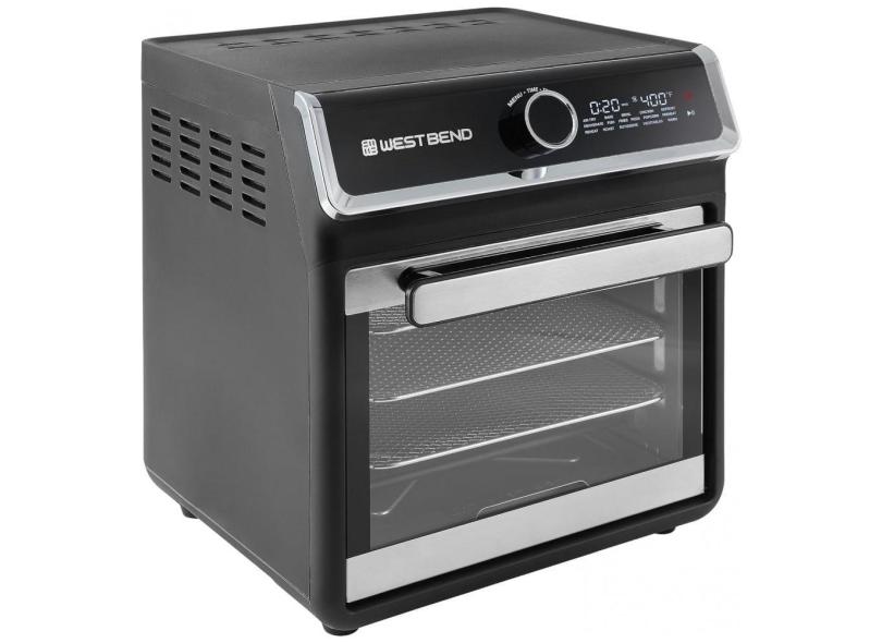 Fritadeira Elétrica Airfryer 14,1L Com Painel Digital, Janela De Visualização E 16 Predefinições, 110V 1000W, West Bend, Preta