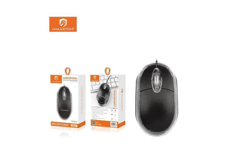Mouse Com Fio Usb 1000 Dpi Óptico 3 Botões com Led para PC Notebook Ma
