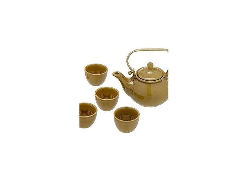 Jogo Conjunto Chá Com Bule Xícaras Indiano 4 Pçs Cerâmica Cor Ouro Dourado  Retro Vintage em Promoção na Americanas