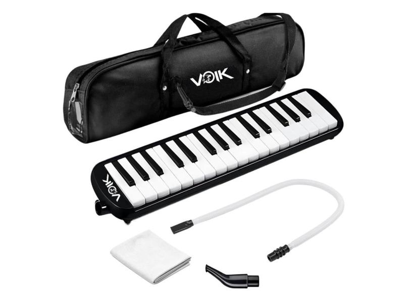 Escaleta 32 Teclas Preta Voik EM-32 Profissional Com Capa
