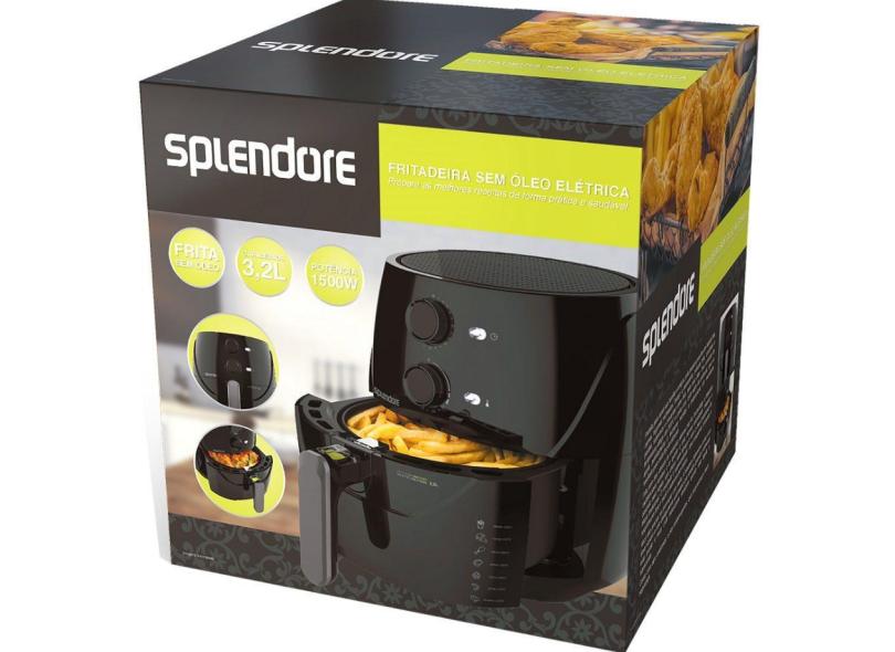 Fritadeira Elétrica Sem óleo Splendore Super Light Fryer FRT550 3.2 l