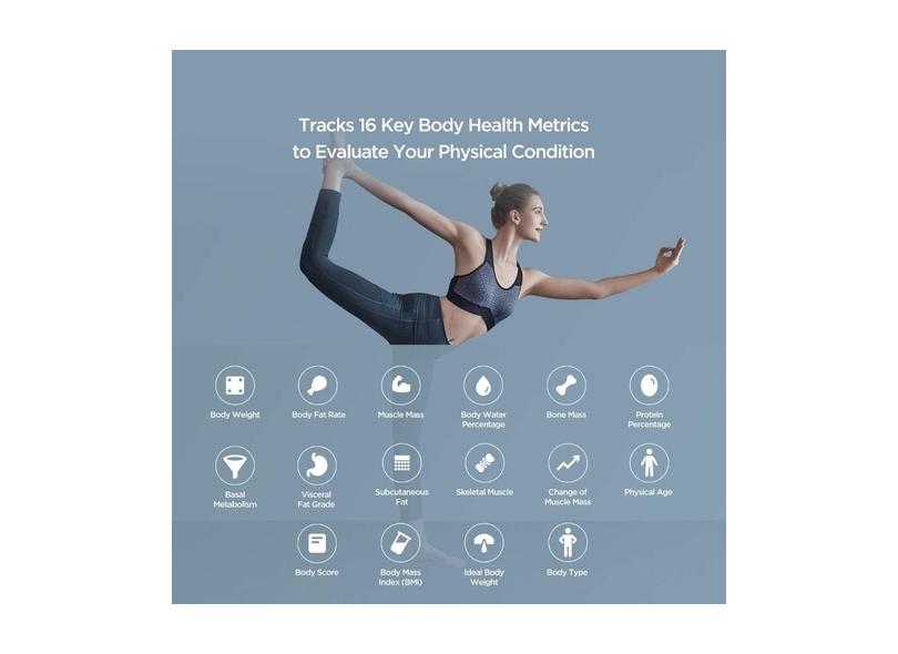 Balança Bioimpedância Inteligente Amazfit A2003 Smart Scale com o ...