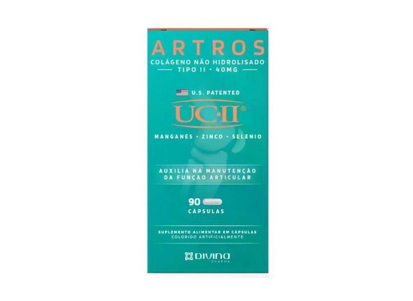 Suplemento Alimentar Artros Colágeno Uc-Ii 40Mg 90 Cápsulas - Divina