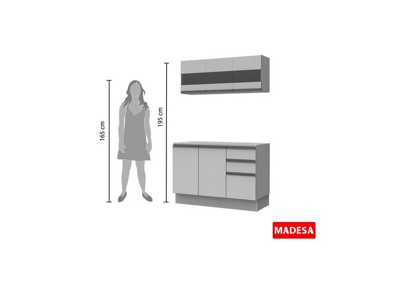 Cozinha Compacta 6 Portas 2 Gavetas Smart Madesa