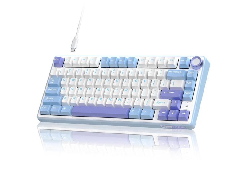 Teclado mecânico rk royal kludge R75 Wired Silver Switch
