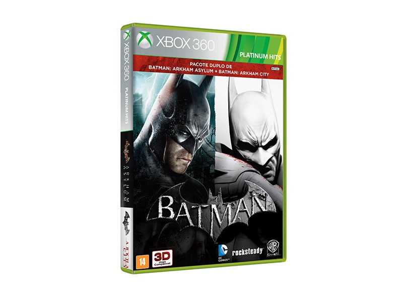 Jogo Combo Batman Arkham Asylum & City Xbox 360 Warner Bros