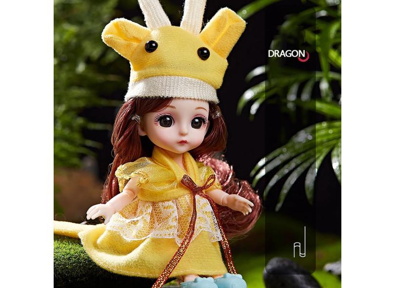 Boneca fantasia do zodíaco chinês, boneca de vestir do zodíaco