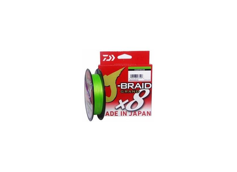 Daiwa J-Braid Grand X8 Trecciato Chartreuse 8lb/150yd – Linea Pescata Freshwater