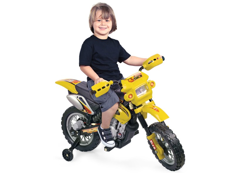 Mini Moto Cross Infantil Elétrica Vermelha 6v - Homeplay